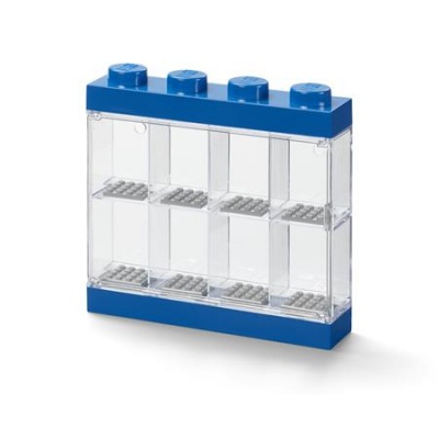 Zberateľská krabica na minifigúrky, 8 priehradiek, LEGO, modrá