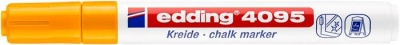 Kriedový popisovač, 2-3 mm, zrezaný hrot, EDDING "4095", neónovo oranžová