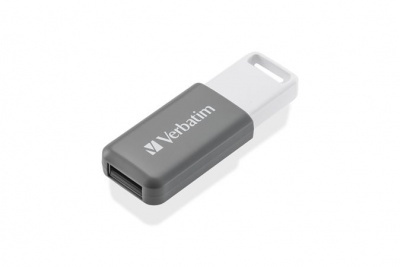 USB kľúč, 128GB, USB 2.0, VERBATIM "Databar", sivý