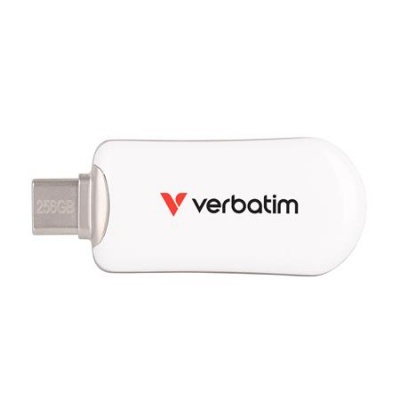 USB kľúč, 256GB, USB-C 3.2 Gen1, VERBATIM "Plectra", biely