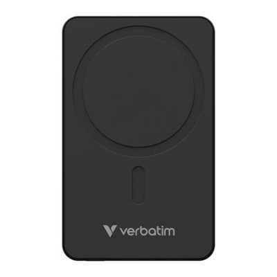 Power banka, externá batéria, bezdrôtová, 10 000 mAh, VERBATIM "Charge n Go Essentials", čierna