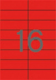 Etikety, 105x37 mm, farebné, APLI, červené, 320 etikiet/bal