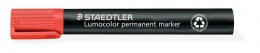 Permanentný popsiovač, zrezaný hrot, STAEDTLER "Lumocolor 350", červený
