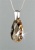Retiazka, Crystals from SWAROVSKI® , s príveskom v tvare kvapky, golden shadow, 16 mm
