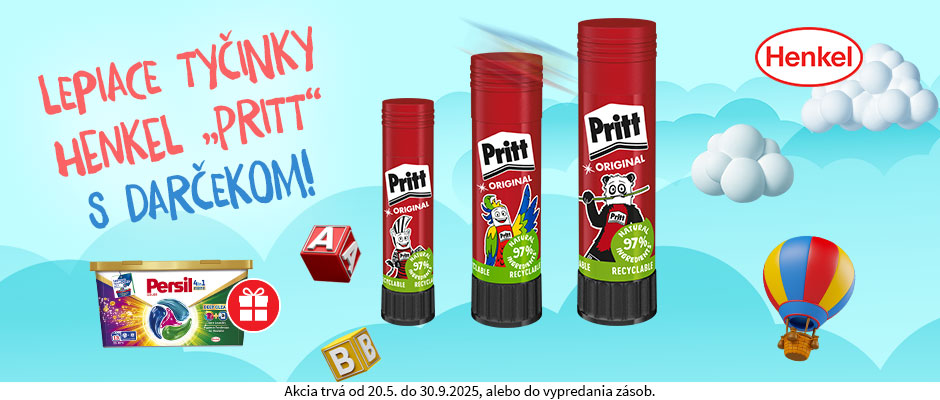 Lepiace tyčinky HENKEL „Pritt“ s darčekom!